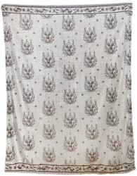 Clayre & Eef Reni bézs barna textil takaró 130x180 cm (GTW60-1)