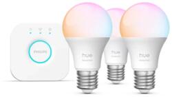 Philips 8W E27 806lm 2200-6500K 3db kezdőcsomag