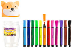 STRIGO Carioci lavabile Jumbo 12 culori, Strigo SSC290, cutie Vulpita (SSC290)