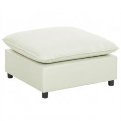 HOMCOM Taburet pentru picioare Ottoman din stofă modernă cu picioare din plastic pentru living și dormitor, 75 cm, crem | Aosom Romania (838-620V00CW)