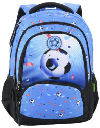 ECADA Ghiozdan scoala Ecada 614506, 4 compartimente, 41 x 31 x 16 cm, Motiv football (614506)