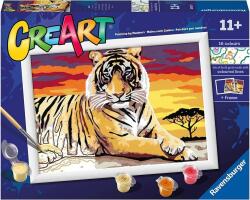 Ravensburger Set de pictat după numere Ravensburger CreArt - Apus de soare în savană (28937)