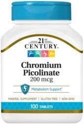 21st Century Chromium Picolinate, 200 mcg, 100 tablete, 21st Century