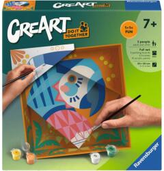 Ravensburger Set de pictat după numere Ravensburger CreArt - Papagal fermecător (Do it together) (25864)