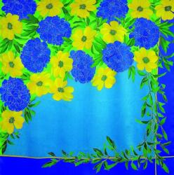 HDupont Silk Scarf Camellias And Peonies 90 x 90 cm (<![CDATA[S4619]]>)