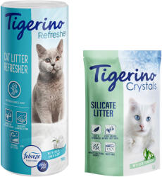  Tigerino 5 l Tigerino Crystals Aloe Vera macskaalom + 700 g Tigerino Refresher friss illat szagtalanító alomhoz