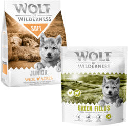 Wolf of Wilderness 2x1kg Wolf of Wilderness Junior száraz kutyatáp vegyes próbacsomag - Mix III: Soft csirke & bárány (új recept)