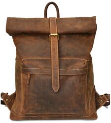 Greenburry Rucsac unisex piele naturala maro antichizat 40 x 40 cm, Vintage, Greenburry