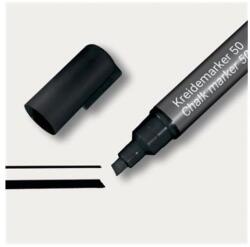 Sigel Marker cu cretă, lichid, vârf teșit, SIGEL 1-5 mm, negru