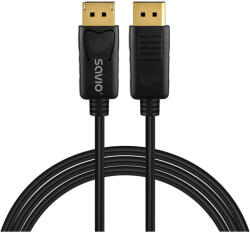 SAVIO CL-204 DisplayPort kábel 1 M Fekete (CL-204)