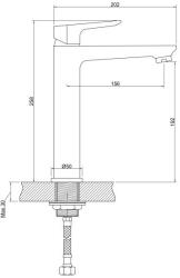 INVENA Mosdó csaptelep, Invena Moonlight magasított mosdó csaptelep fekete/rose gold BU-77-W14-V - mozaikkeramia