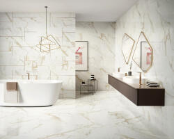 Love Ceramica Járólap, Love Precious Calacatta Gold Matt 60x60 cm - mozaikkeramia