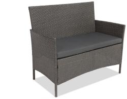 Garden Point Canapea cu două locuri din technoratan Calabria Premium Garden Point antracyt (GAP336)