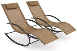 Garden Point Set de două șezlonguri de grădină cu balansoar Orlando Garden Point din bronz (GAP1097D)
