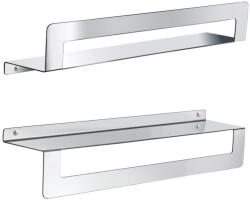 SAPHO Cleo polc törölközőtartóval 50 cm, fényes inox 2019135 (2019135)