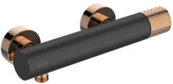 INVENA Zuhany csaptelep, Invena Moonlight zuhanyszett nélkül, fekete/rose gold BN-77-014-V - zuhanykabin