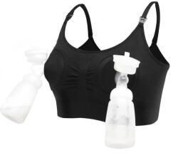 Bufnitel Sutien 2 In1 - Alaptare Si Sustinere Pompa San (negru) - Bufnitel Bebe (buf002)