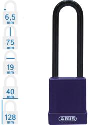 ABUS 76/40HB75 LOTO munkavédelmi kizáró lakat - Lila (10084830-01)