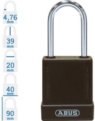 ABUS 76BS/40 KA - Egységkulcsos lakat (Több lakat azonos kulccsal) - Barna (KA-10084790-01)