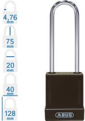 ABUS 76IB/40HB75 KA - Egységkulcsos lakat (Több lakat azonos kulccsal) - Barna (KA-10084860-01)