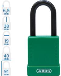 ABUS 76/40 LOTO munkavédelmi kizáró lakat - Zöld (10084783-01)