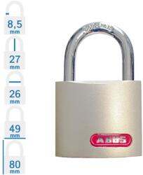 ABUS 818/50 lakat 3 db pontfuratos kulcs (10086492-01)