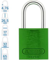 ABUS 72/30 LOTO munkavédelmi kizáró lakat - Zöld (10001787-01)