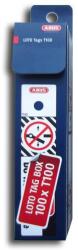 ABUS T100 LOTO munkavédelmi Tagout (kitáblázó) biléta, keskeny kivitel - Angol nyelvű (10077807-01)