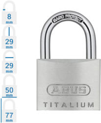 ABUS 64TI/50 KA6514 egységkulcsos lakat tetszőleges darabszámban (10059578-01)