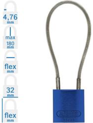 ABUS 72/30CAB40 LOTO munkavédelmi kábeles kizáró lakat - Kék (10085610-01)