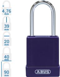 ABUS 76BS/40 KA - Egységkulcsos lakat (Több lakat azonos kulccsal) - Lila (KA-10084786-01)