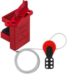 ABUS V500 SET LOTO munkavédelmi golyóscsap kizáró + C506 kábeles kizáró (10087152-01)