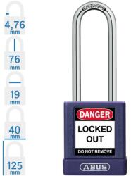 ABUS 74BS/40HB75 LOTO munkavédelmi kizáró lakat - Lila (10085584-01)