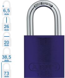 ABUS 72/40 Főkulcsos rendszerű LOTO munkavédelmi kizáró lakat - Lila (10043598-01)
