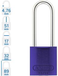 ABUS 72IB/30HB50 LOTO munkavédelmi kizáró lakat - Lila (10005823-01)