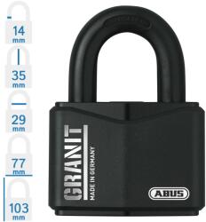 ABUS Granit 37RK/70 KA egységkulcsos lakat (10020431-01)