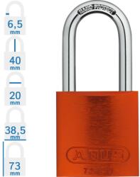 ABUS 72/40HB40 LOTO hosszúkengyelű munkavédelmi kizáró lakat - Narancssárga (10043607-01)