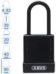 ABUS 76PS/40 LOTO munkavédelmi kizáró lakat - Fekete (10084814-01)