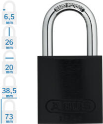 ABUS 72/40 KA - Egységkulcsos lakat (Több lakat azonos kulccsal) - Fekete (KA-10043959-01)