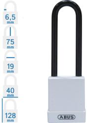 ABUS 76/40HB75 LOTO munkavédelmi kizáró lakat - Fehér (10084831-01)