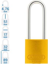 ABUS 72IB/30HB50 Főkulcsos rendszerű LOTO munkavédelmi kizáró lakat - Sárga (10087471-01)