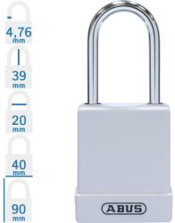 ABUS 76IB/40 LOTO munkavédelmi kizáró lakat - Fehér (10084800-01)