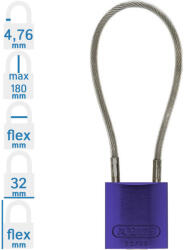 ABUS 72/30CAB40 KA - Egységkulcsos lakat (Több lakat azonos kulccsal) - Lila (KA-10085612-01)