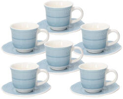 Tognana Shabby Azzurro kerámia mokkás készlet 9 cl 6 részes (155297)