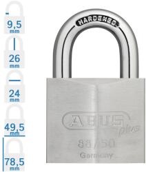 ABUS 88/50 KA egységkulcsos lakat (10001131-01)