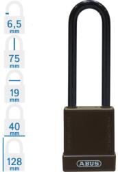 ABUS 76/40HB75 KA - Egységkulcsos lakat (Több lakat azonos kulccsal) - Barna (KA-10010510-01)