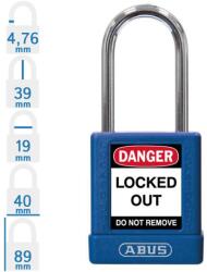 ABUS 74BS/40 KA - Egységkulcsos lakat (Több lakat azonos kulccsal) - Kék (KA-10077571-01)