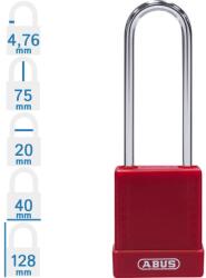 ABUS 76IB/40HB75 LOTO munkavédelmi kizáró lakat - Piros (10084851-01)