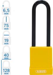 ABUS 76/40HB75 LOTO munkavédelmi kizáró lakat - Sárga (10084822-01)
