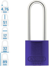ABUS 72IB/30HB50 KA - Egységkulcsos lakat (Több lakat azonos kulccsal) - Lila (KA-10005823-01)